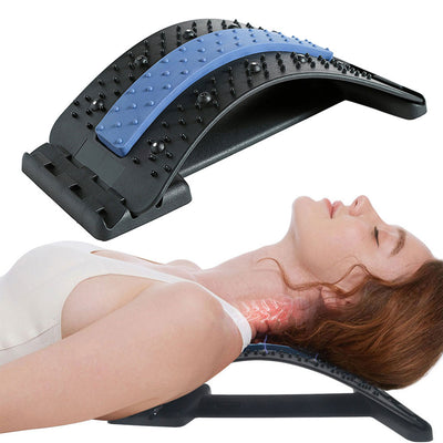 Back Stretcher for Back Pain Relief, Multi-Level Back Cracker Board, Lower and Upper Back Support for Herniated Disc Toe spacers