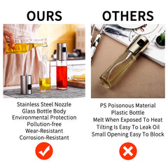 100ml Olive Oil Sprayer Dispenser for Cooking Food-Grade Glass Vinegar Bottle For BBQ Making Salad Baking Frying Kitchen