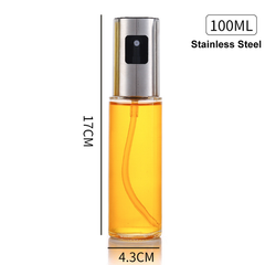 100ml Olive Oil Sprayer Dispenser for Cooking Food-Grade Glass Vinegar Bottle For BBQ Making Salad Baking Frying Kitchen