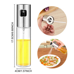 100ml Olive Oil Sprayer Dispenser for Cooking Food-Grade Glass Vinegar Bottle For BBQ Making Salad Baking Frying Kitchen