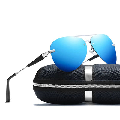 BARCUR Aluminium Magnesium Men's Sports Driving Polarized Sunglasses for Men Al-Mg Stanless Steel Frame Ultra Light Men Glasses