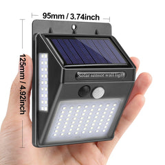 1/2/4PCS New Solar Lights Outdoor Wall Lamp PIR Motion Sensor 100LED Solar Powered Sunlight Street Light for Garden Courtyard