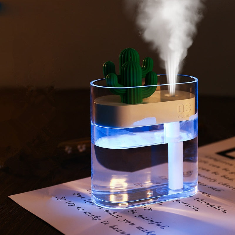 Mini Portable Cactus Bottle Caps  Humidifier  USB Air Purifier Anion Mist Maker Water Atomizer Humidifier for Home Bedroom