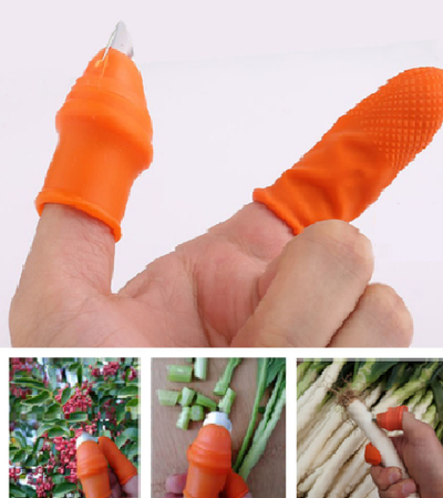 Free Shiping  Vegetable Picking Potted Plants Trim Silicone Thumb Set Garden Tools Lug Medium Decoración Hogar Wholesale