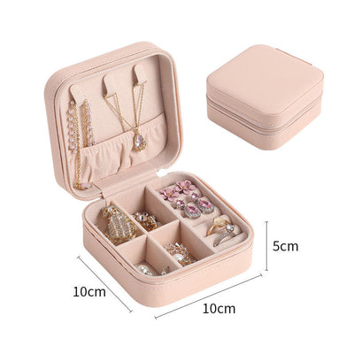 10PCS Jewelry Storage Box Travel Organizer Jewelry Case Leather Storage Earrings Necklace Ring Jewelry Organizer Display