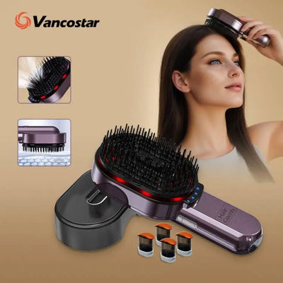 4-in-1 Massage Comb Essential Hair Oil Spray Bomb Included Head Spa Relaxation Treatment Plasma NIR Photon Hair Comb Massager