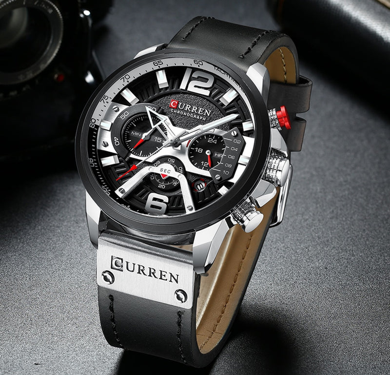 CURREN Brand New Fashion Date Quartz Men's Watch Top Brand Luxury Men's Clock Chronograph Sports Men's Watch Relogio Masculino