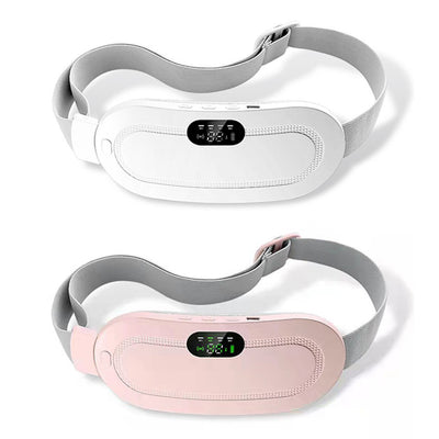 Electric Period Cramp Massager Vibrating Heating Period Pads Belt for Menstrual Colic Waist Stomach Abdominal Warm Palace Belt