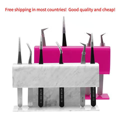 Acrylic Eyelash Tweezer Storage Holder Stand 6 Holes Tweezers Stand Shelf Holder Eyelashes Extension Makeup Tool