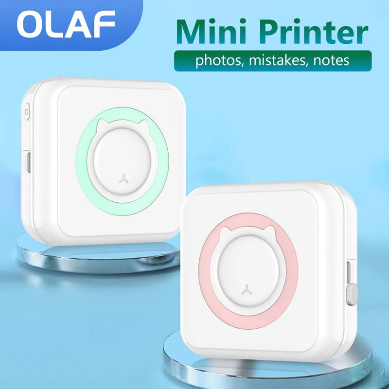 Mini Printer for IPhone and Android, Wireless Mini Photo Printer Label Printer, Portable BT Mini Thermal Printer Print Labels