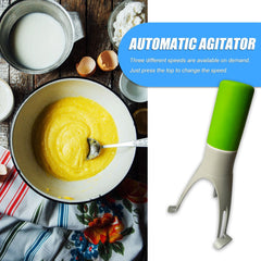 1PCS Automatic Kitchen Tool Triangle Stirrer Egg Beater Plastic Material Non-Slip Handle for Mixing Sauce/Cream (Home  Use)