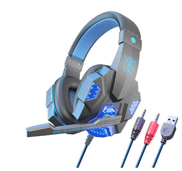 SW-G830 Gaming headphones with flexible HD microphone cover ears RGB light stereo surround sound external wired headphones