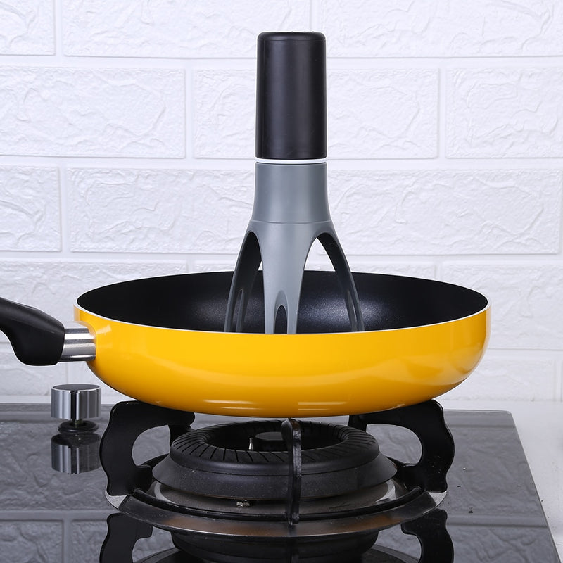 1PCS Automatic Kitchen Tool Triangle Stirrer Egg Beater Plastic Material Non-Slip Handle for Mixing Sauce/Cream (Home  Use)