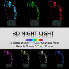 3D Basketball Master LED Night Light - USB Powered RGB 7 Colors, Suitable for Bedroom Decoration and Birthday Gifts
