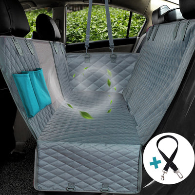 143×153CM Double Zipper Car Pet Seat Pad Waterproof Dirt Resistant Suitable Multiple Models Solid Color Cars Rear Seats Cushion